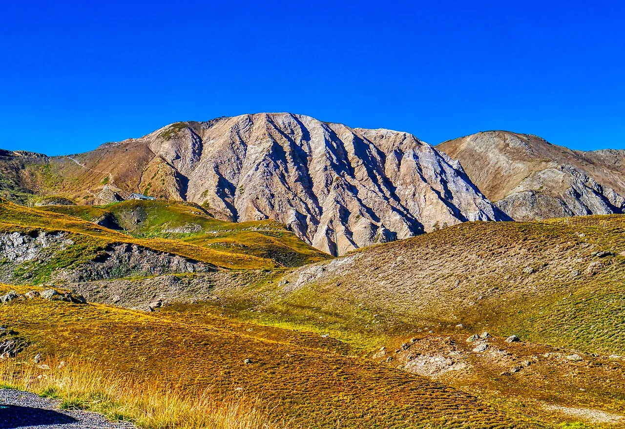 The barren high-mountain massif on the north side of the Galibier